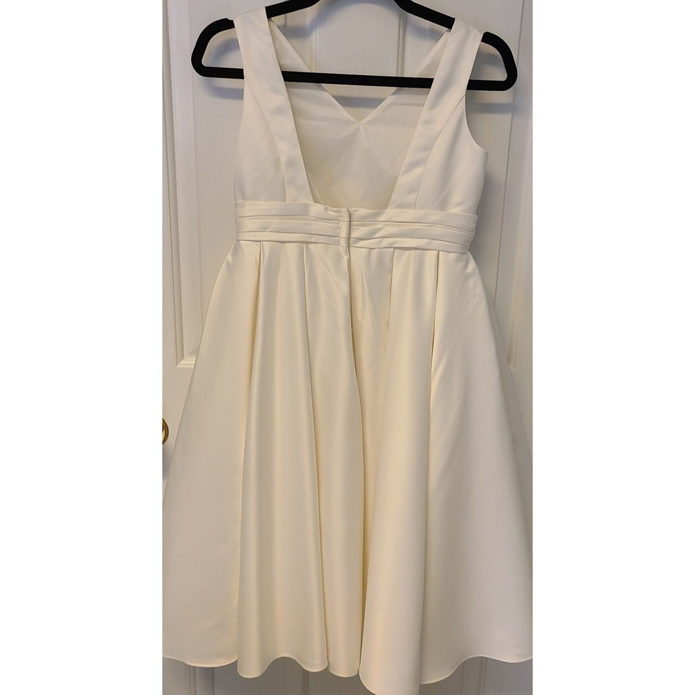 Youth Ivory Ball Gown by David's‎ Bridal Ivory/Champagne Sz. 14 Flower Girl - Picture 5 of 11